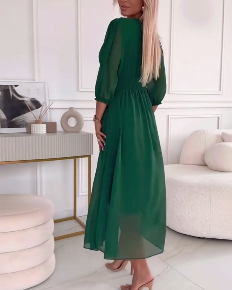 MIRA WAISTED MIDI DRESS