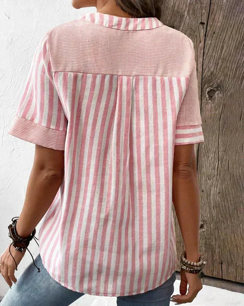 ANYA STRIPED BLOUSE